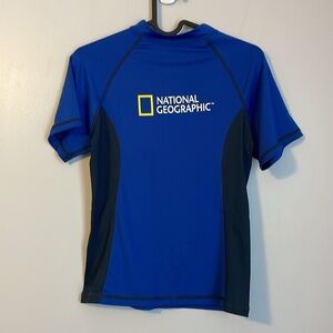 NATIONAL GEOGRAPHIC SNORKELER RASH GUARD WOMEN’S ROYAL/NAVY size XS Shirt Swim
